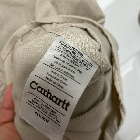 Carhartt Men's Tan Short Sleeve Shirt - Picture 5 of 8